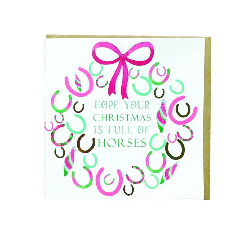 Gubblecote Christmas Card Full of Horses